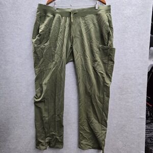 Mandala Women Scrub Pants 2XL Olive Cargo Pants Equa-Tek Button PO21-IN 25" NWT